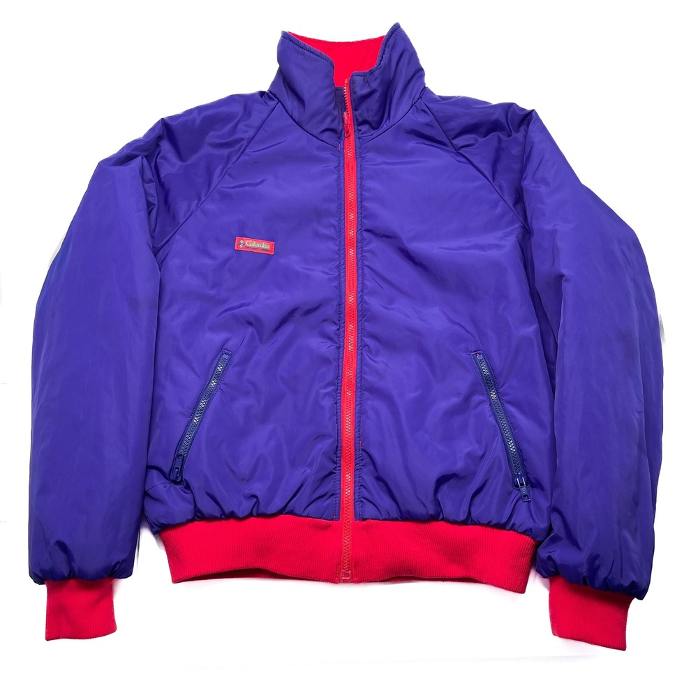 VTG Columbia Neon Parka Jacket Reversible Purple Pink Gorpcore 90s/Y2K Sz M